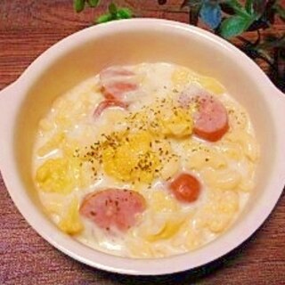 カリフラワーとマカロニ☆クリーム煮